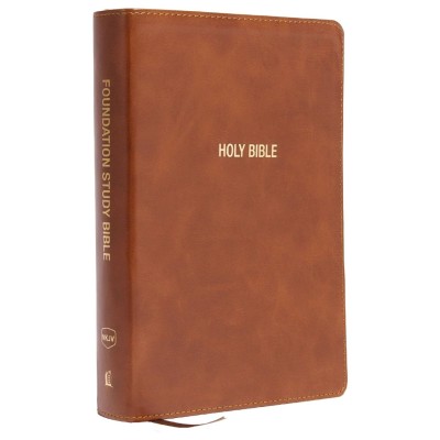 NKJV Foundation Study Bible, Wide-Margin, Brown Leathersoft